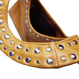 Molodo PU Leather Hobo Bag for Women Vintage Studded Tote Bag Handbag Trendy Shoulder Bag Punk Streetwear Handbag Purse