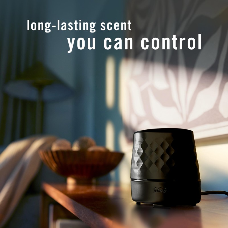 Febreze Plug Scent Booster in Black, Continuous Scent Device Oil