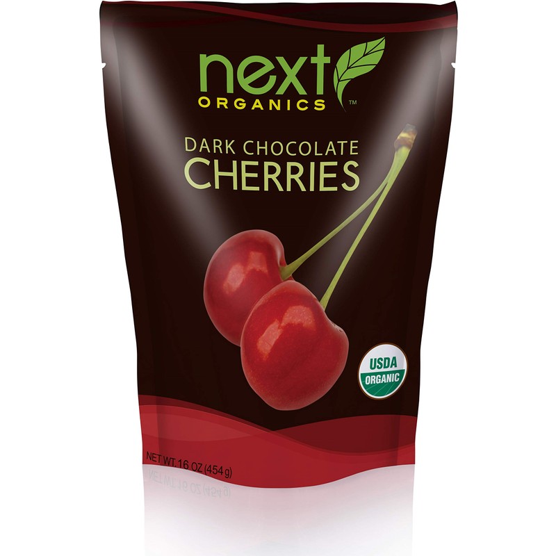 Next Organics Dark Chocolate Cherries 16 oz Bag (Pack of