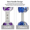Hooshing 2PCS Purple and Silver Pom Poms Cheer Professional Metallic
