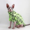 Turtleneck Sphynx Hairless Cat Summer Snake Skin Pattern T-Shirts Pet