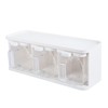 Seasoning Box 3 Grids Plastic Clear Condiment Box with Handle