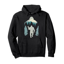 Funny Bigfoot Silhouette Sasquatch Believers Hide And Seek Pullover Hoodie