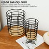 UKQRRTC 2Pcs Hollow out Iron Utensil Caddy, 2 Sizes, Open
