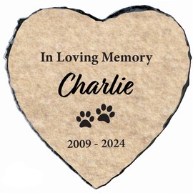 Pet Memorial Stones for Dogs, Cat Grave Marker Outdoor Headstone, Dog Memorial Gifts for Loss of Dog Stone (S-15)