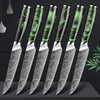 XT XITUO Serrated Steak Knife Set w/Beautiful Engraved Pattern -