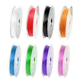 Daryunk 8 Rolls Of Elastic Rope, Hand Braided Rope, 10m Jewelry Making Ropes, Used for Bracelets, Necklaces, DIY Beads, 8 Colors