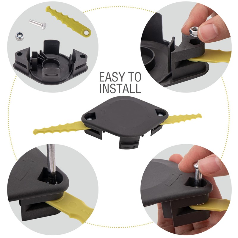 ACFHRL2 Bladed Trimmer Head with AC80RL3 Replacement Spool, AC14HCA Spool