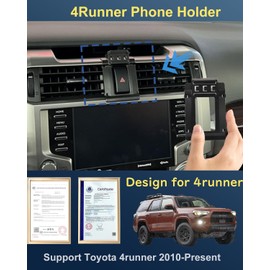 wincar for Toyota 4runner Phone Mount,15W Magnetic Wireless Charging,2025 Toyota 4runner Phone Holder,2025 Toyota 4runner Accessories,Made for 2010-Present Toyota 4runner