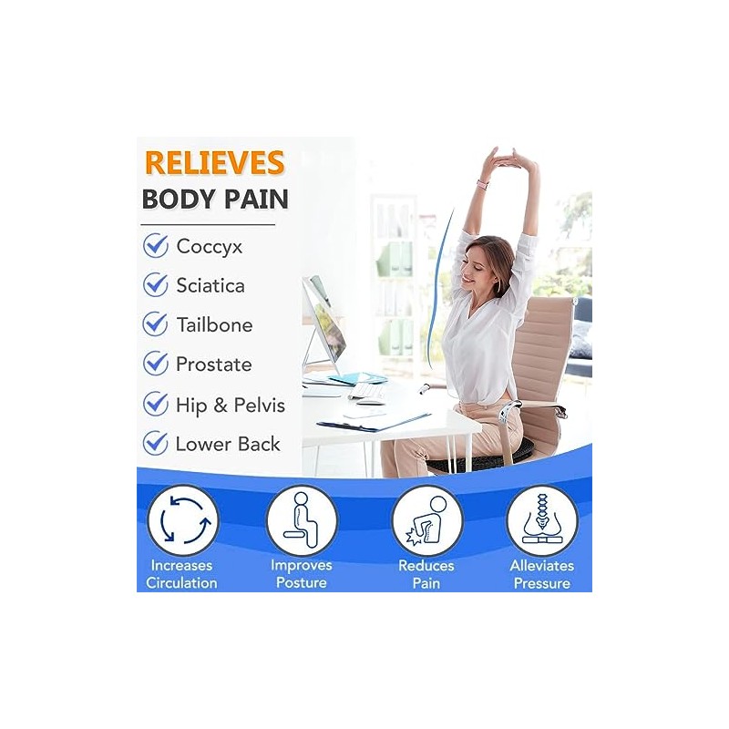 Cooling Gel Seat Cushion for Home Office and Car -