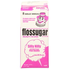 Gold Medal 3202 Pink Vanilla Flossugar, 1/2 Gallon Carton
