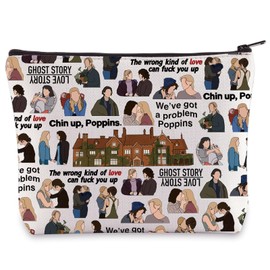 BWWKTOP Bly Manor Cosmetic Makeup Bag Dani Fans Inspired Gifts We've Got a Problem Zipper Travel Bags Dani And Jamie Merch, problem poppins, Bag
