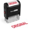 ExcelMark Original Stamp Self-Inking Rubber Stamp - Red Ink for