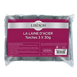 Liberon 004374 Steel Wool No. 000 - Wax - 3 x 30 gr