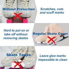 Skating Spirit Skate Boot Covers for Roller Skating Figure Skating Easy-on Easy-Off Youth and Adult (1 Pair) (Gray, Youth)
