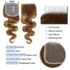 Ombre Highlight Body Wave Human Hair Bundles with 5x5 Closure