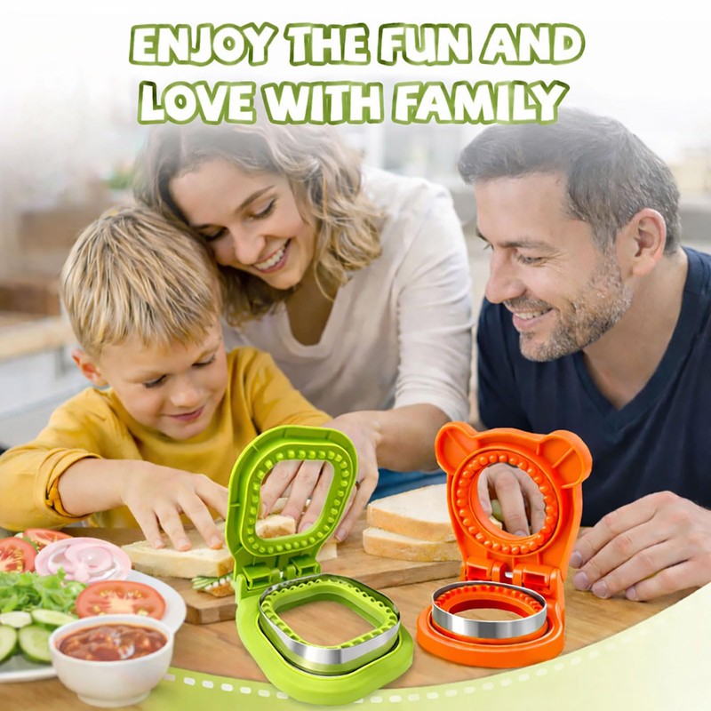Uncrustable Sandwich Cutter, 2-Pack Sandwich Cutters for Kids Lunch