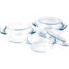 HUSANMP Set of 6 Pieces Round Tempered Glass Casserole Dish