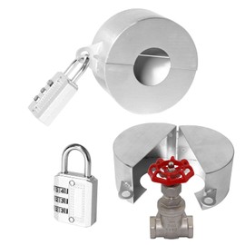 Water Spigot Lock with Padlock, Faucet Locks Outdoor Made of Stainless Steel, Suitable for Blocking and Unauthorized Water use, Hose bib Lock Save Water