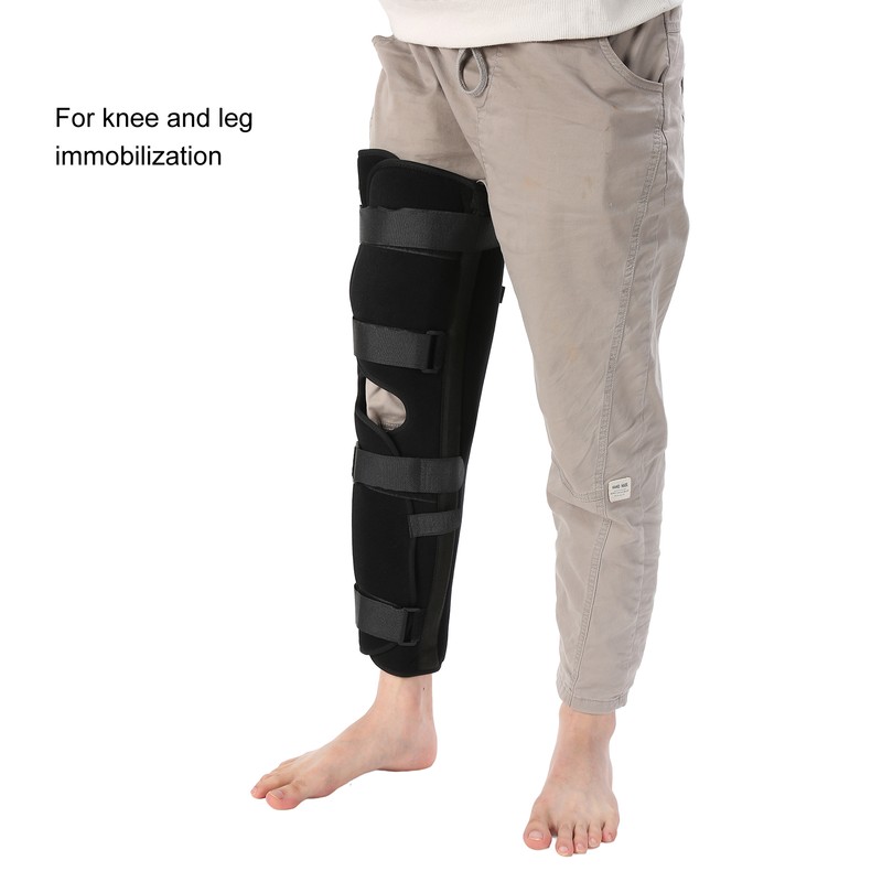 Knee Immobilizer One Piece Lightweight Steel Plate Supports Adjustable Comfortable