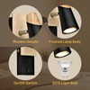 LMINGHON Matte Black Wall Sconces, LED Wall Lamp with On/Off