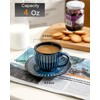 Hasense 4 Oz Espresso Cups with Saucers Set of 4,