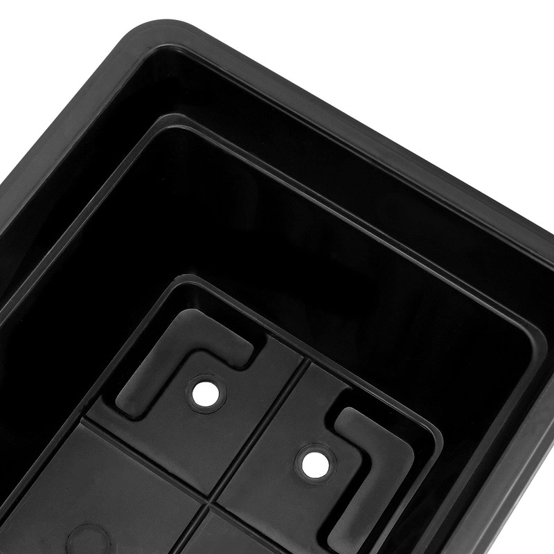 JOIKIT 17 Inches Black Plastic Planter Box, 6 Packs, Good