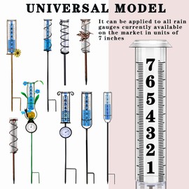 Rain Gauge Replacement Tube,Accurate 7 inch Capacity Rain Gauge Tube,Upgraded Rain Gauge Outdoors Best Rated ,Plastic Rain Meter Tube For Yard,1 Rainfall Measure Thickened Tube with 1 Clean Brush