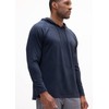 DEVOPS Men's Fleece Thermal Workout Hoodie (Black/Navy, 2X-Large)