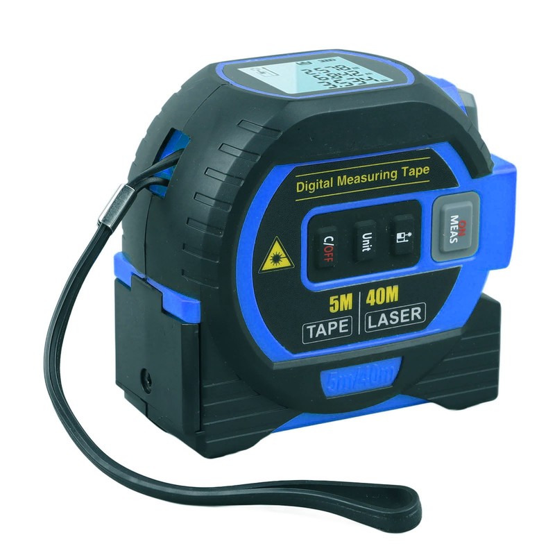 3 In 1 Digital Tape Measure Blue High Elasticity Accurate