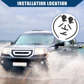 Hihaha NO. 76810-SZA-A01ZA Windshield Washer Nozzles Kit for Honda Pilot 2009-2012 2014 2015 / Front Windshield Spray Nozzles Wiper Spray Washer Jet Fluid Hose/Durable / 1 Set