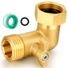 SIGURANTA Garden Hose Angle Valve 90 Degree Brass Extender Solid
