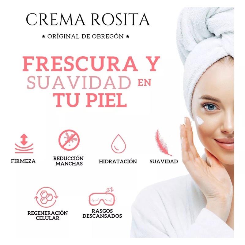 Crema Rosita Tónico Ácido Hialurónico Colageno Jabón Nacar