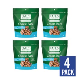 Tate's Bake Shop Cookie Bark, Chocolate Chip Cookies in Milk Chocolate with White Chocolate Drizzle, 4-5 oz Bags
