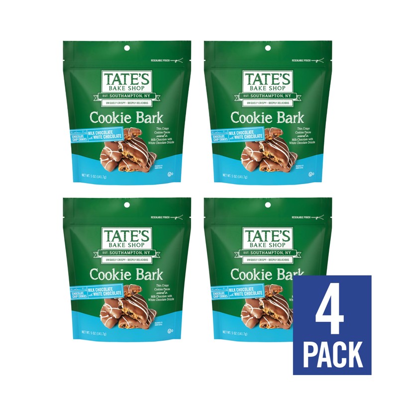 Tate's Bake Shop Cookie Bark, Chocolate Chip Cookies in Milk