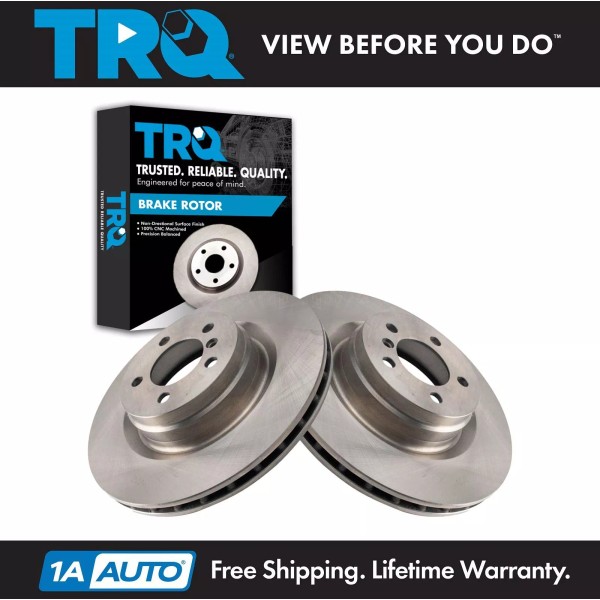 TRQ Front Brake Rotors Set For 2006-2012 Land Rover Range