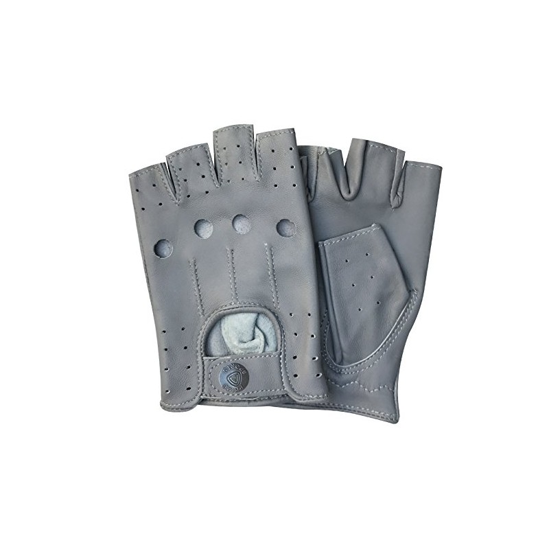 Fingerless Half-Finger Premium Driving/Cycling/Motorcycle Gloves in Real Leather 309