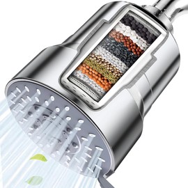 Vantisan Filtro de Agua para Regadera, 20 Etapas para Regadera con Filtro para Ducha, Filtro Regadera para Elimina Cloro, Impurezas y Olores, Descalcificador de Agua, universal Filtro para Regadera