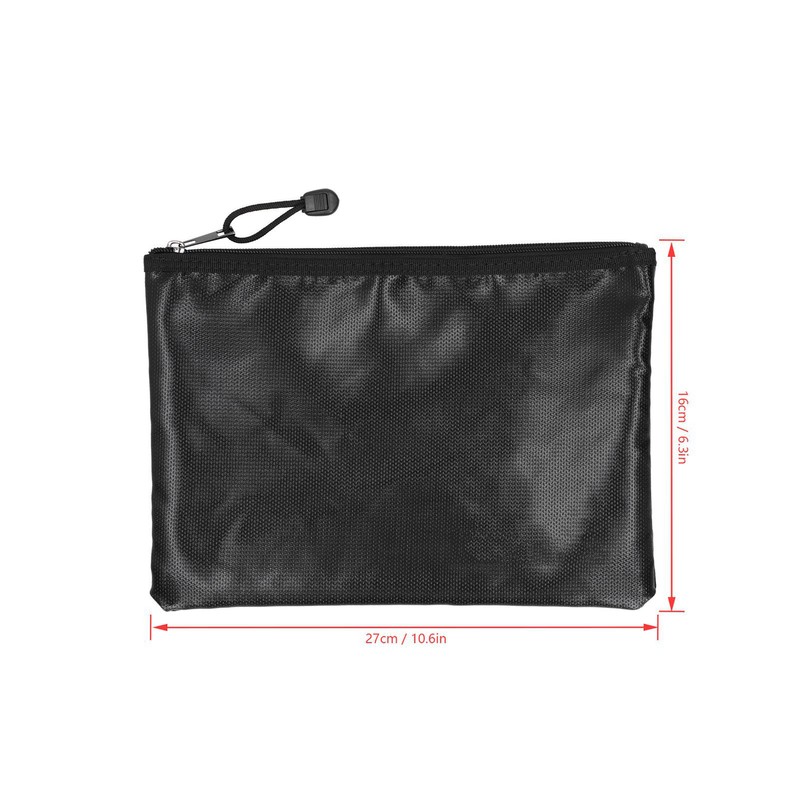 Multifunctional File Bag Fireproof Money Bag Waterproof Safe Storage Pouch