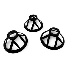 Reef-Safe Coral Frag Plug Stand – Black, 50mm Diameter, Holds Coral Frag Plugs in Sand – PETG Material. Pack of 3.