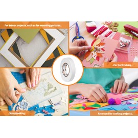 brackit 3 Rolls Double-Sided White Foam Craft Tape – 25mm x 1mm x 10m – Multipurpose For Crafting, Card Making, Arts & Crafts, Wrapping, Securing Photographs, Documents, And More