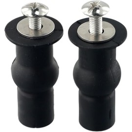 Handyfix 2Pcs Toilet Seat Fittings,Toilet Seat Fixings,Heavy Duty Toilet Seat Fastener Bolt Kit,Expanding Rubber Top Nuts Screw Fixings,Suitable for Most UK Standard Size Toilet Covers.