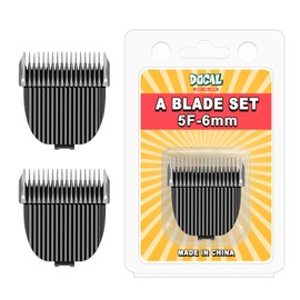 5F Pet Grooming Clipper Replacement Blade Compatible for Most Dog Hair Clipper & one-isall Dog Grooming Clippers, Made of Ceramic Blade & Stainless Steel Blade Size 5F Cut Length 6mm (2 Packs)