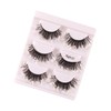 perfk 3 Pairs Luminous False Eyelashes with Sequins, Glitter Eyelashes,