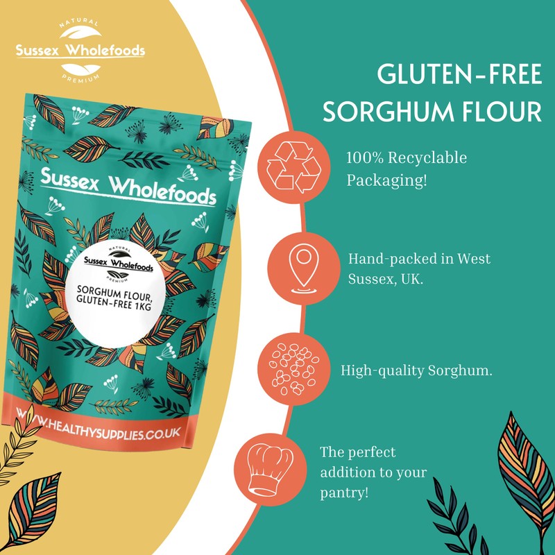 Sussex Wholefoods Premium Gluten-Free Sorghum Flour 500g: Perfect for Baking