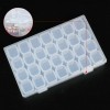 3-Pack 28 Slots Clear Jewelry Box Case Container Organizer Storage,