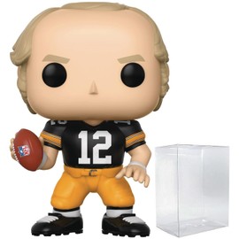 POP Football Legends: Terry Bradshaw (Steelers Home) Funko Vinyl Figure (Bundled with Compatible Box Protector Case), Multicolor, 3.75 inches