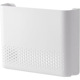Wall Mounted WiFi Router Storage Box, White ABS Router Organizer with Ventilation Holes, 10x7x2 Inch Cable Management Box for Living Room, Bedroom, TV Cabinet