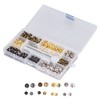240Pcs Leather Rivet Double Caps Tubular 2 Sizes Metal Set