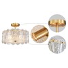 AGV LIGHTING CL038 Crystal Ceiling Light Fixture, Modern Semi Flush
